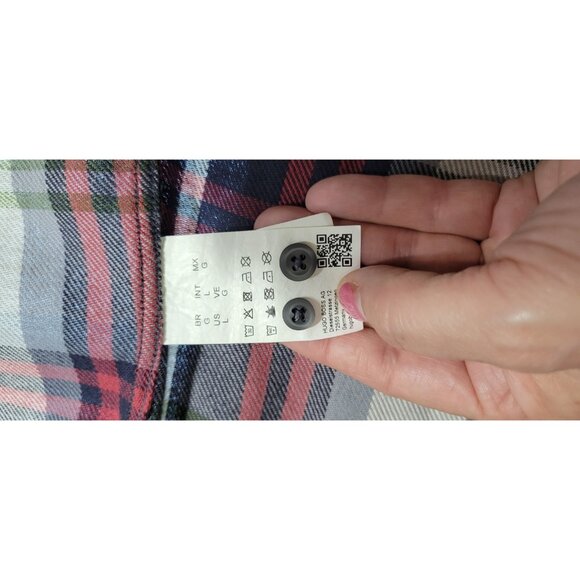 HUGO BOSS ORANGE Mens Plaid Long Sleeve Button Front Shirt Size Large Flannel - Picture 10 of 14